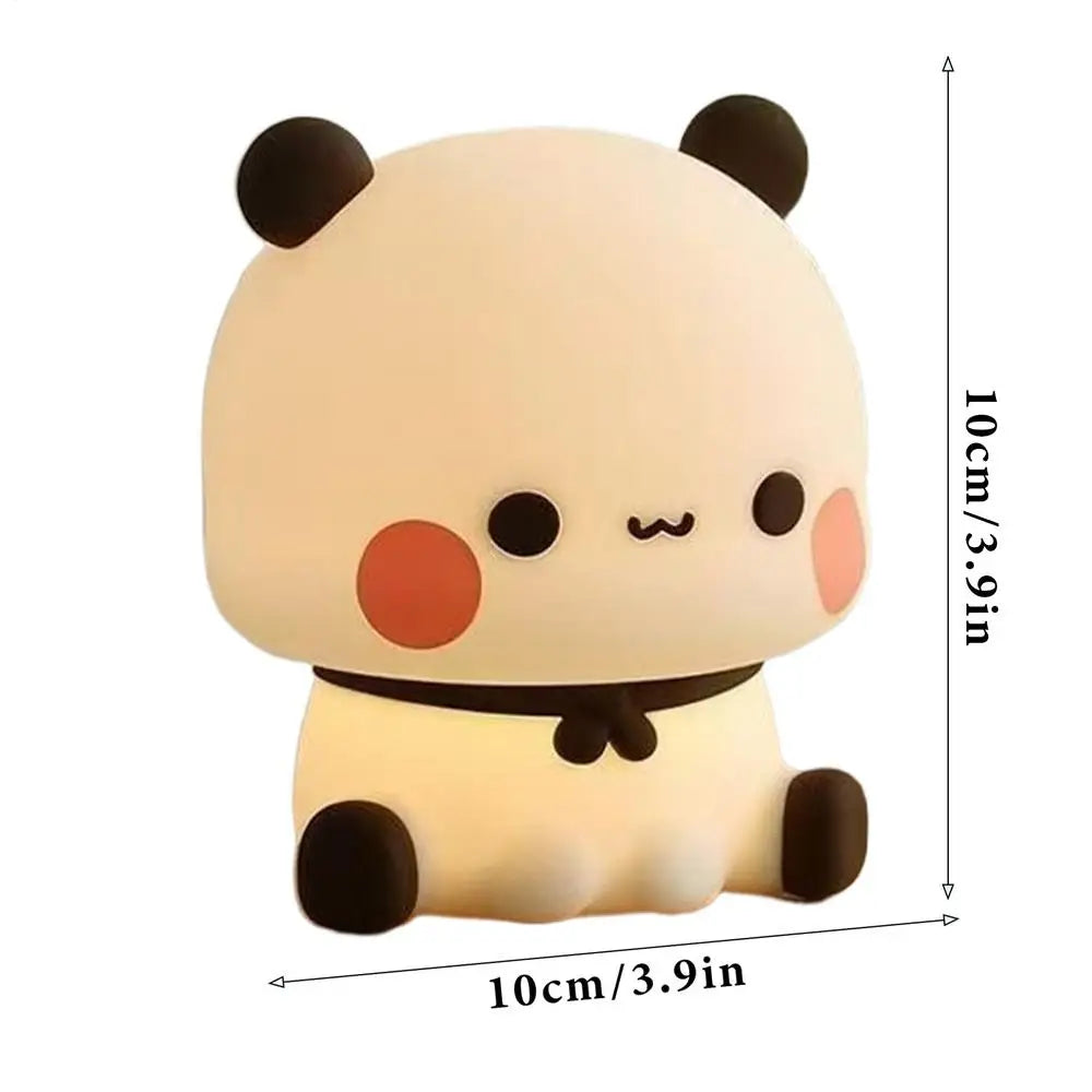 Mignon Panda veilleuse LED Squishy nouveauté Animal tactile lampe de nuit 3 Modes Dimmable bébé enfants chambre veilleuse Pat lampe