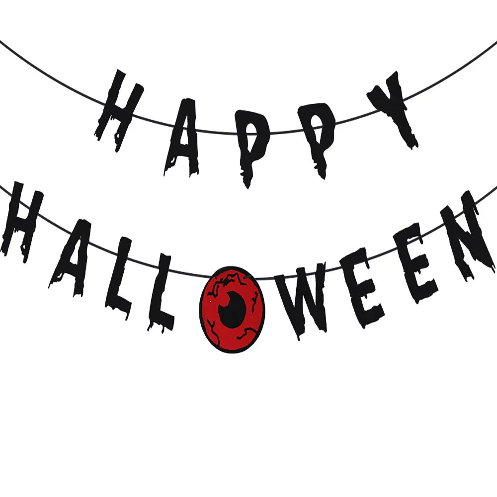 Decorative banners for Halloween parties, non-woven banners, stage setup supplies, festive hanging decorations