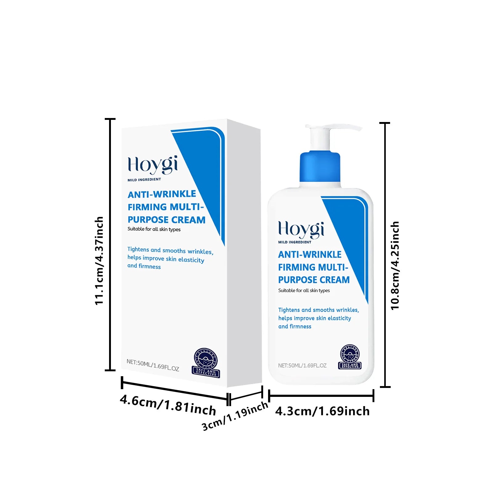 Crème à l'acide hyaluronique rétrécit les Pores Anti-rides nourrissante hydratante améliore la sécheresse élimine les ridules crème hydratante pour le visage