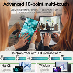 Intehill-Moniteur portable à écran tactile, 13.4 pouces, 4K, 3840x2400, 500nits, 100% sRGB, U13ZT, XBox, PS4, 5, Switch, PC portable, extension