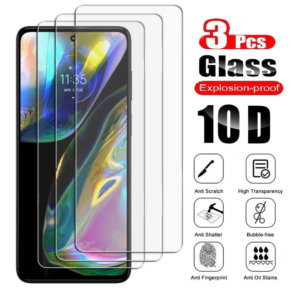 Screen protector, 3 pieces, tempered glass for Motorola Moto G86 G96 G100 Pro G56 G15 Power G05 G45 G75