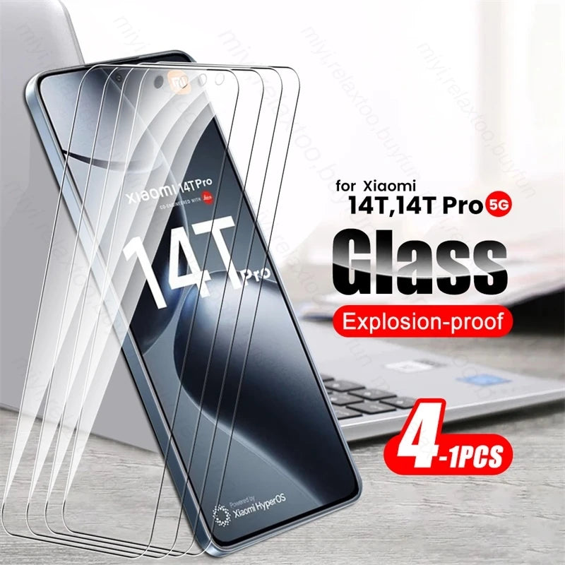 1-4 pièces verre HD pour Xiaomi 14T 14 T Pro 14TPro T14 5G 9H Film de protection d'écran en verre trempé sur Xaiomi Xiaomy Mi14T Mi 14 T 5G