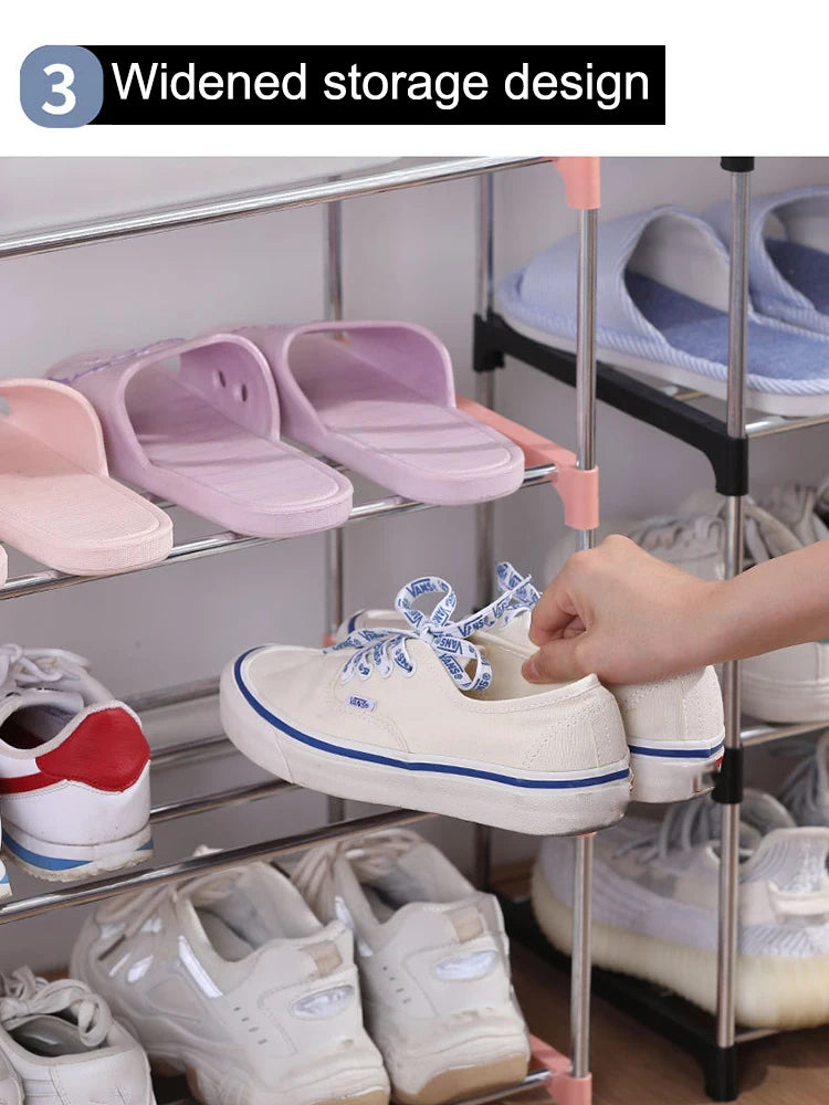 Chaussures T1 multicouches et peu encombrantes, rangement domestique simple, trois et quatre couches, supports à chaussures, 3/4