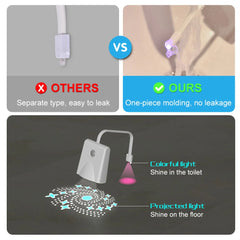 Capteur de mouvement intelligent veilleuse projecteur LED lumières de toilette USB Rechargeable lampe de pied colorée applique murale pour salle de bain couloir