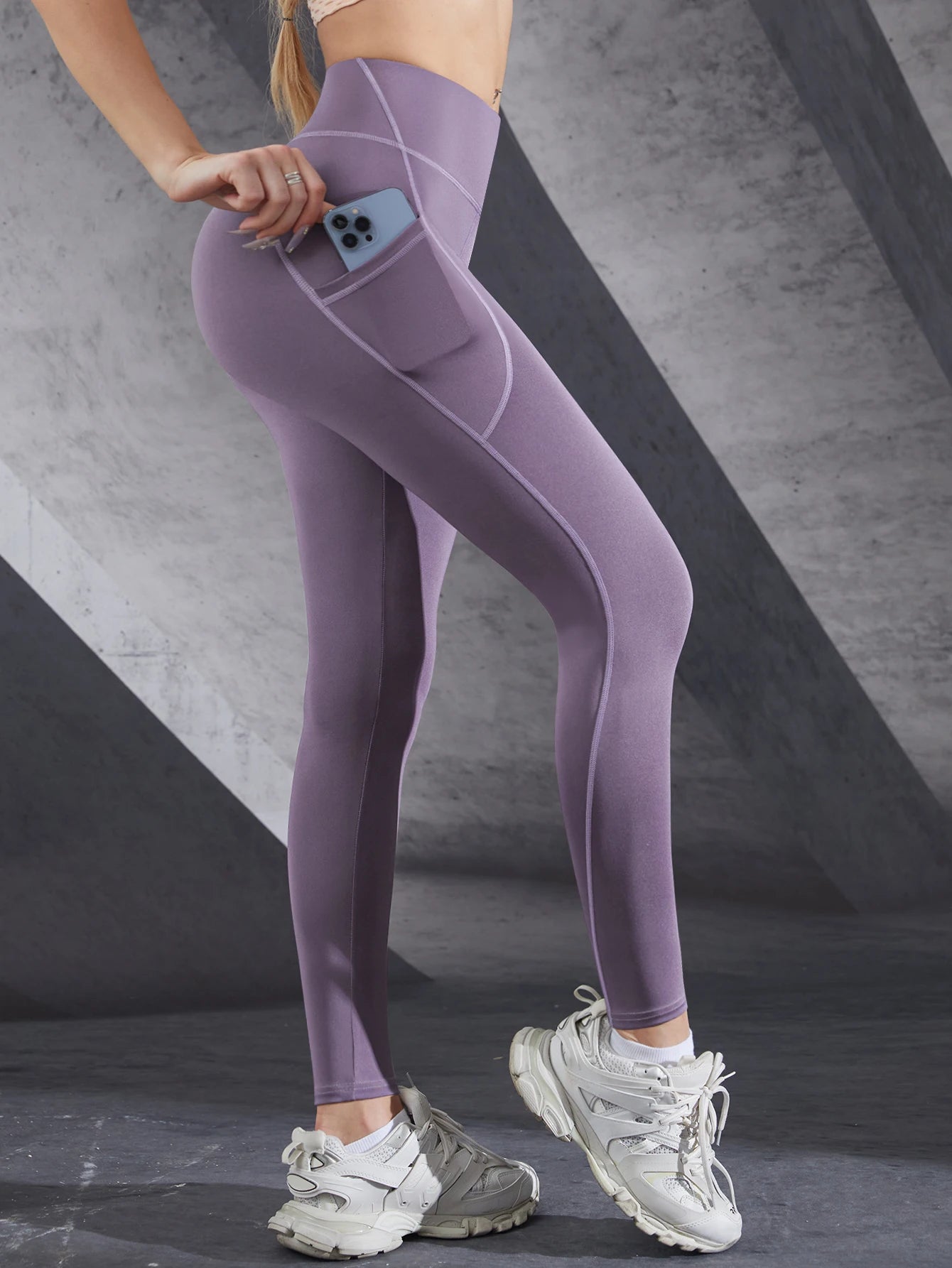 Leggings taille haute pour femmes, pantalons de Yoga extensibles, collants avec poches, Push Up, Fitness, course à pied, vêtements de sport, pantalons de couleur unie, nouvelle collection