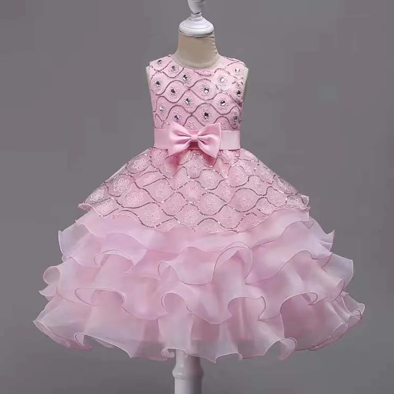 Robe de demoiselle d'honneur pour mariage, tenues d'anniversaire pour bébés filles de 2 à 8 ans, robes de première Communion pour enfants, vêtements de fête pour enfants
