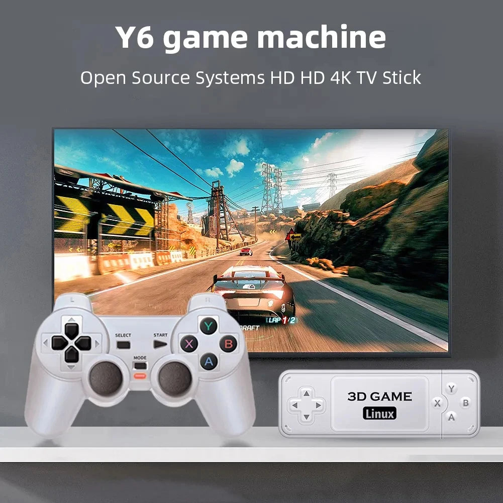 BOYHOM Y6 Console de jeu rétro 4K 60fps sortie HDMI faible latence GD10 TV bâton de jeu double poignée Console de jeu domestique Portable pour GBA
