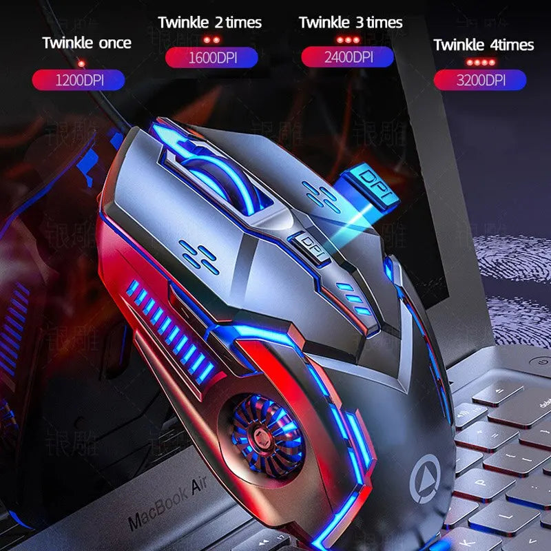 Silver Eagle G5 Muet Souris Filaire Six Clés Jeu Lumineux E-Sports Machines Ordinateur Accessoires Livraison Transfrontalière