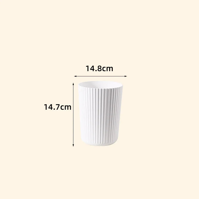 Poubelle ronde en plastique, conteneur poubelle pour salle de bains, cuisine, chambre à coucher, maison, bureau, dortoir d'université