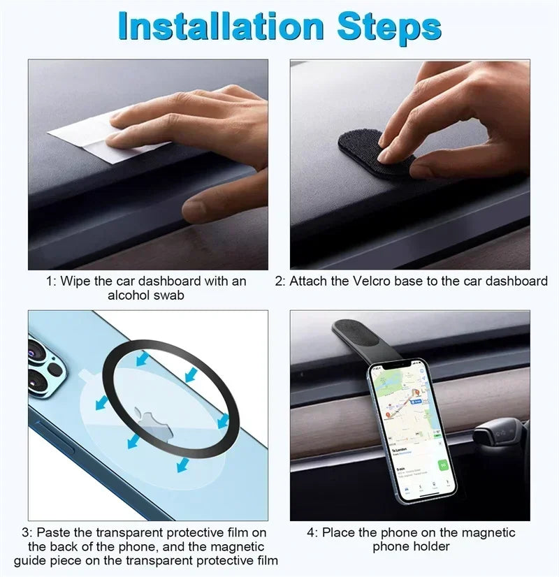 Support de téléphone magnétique pour voiture, Support magnétique pour tableau de bord de voiture, pour Macsafe iPhone 15 14 13 12 Pro Max