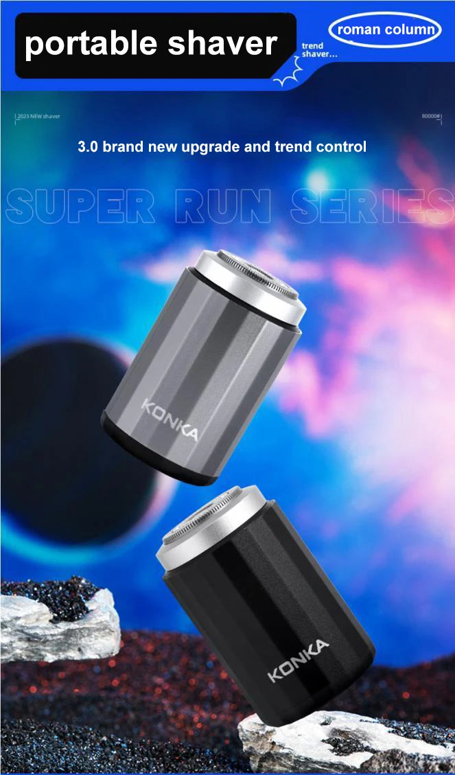 Mini rasoir électrique Portable et étanche, rechargeable, type-c, forte, haute vitesse, longue Endurance, adapté humide et sec, nouveauté 2025