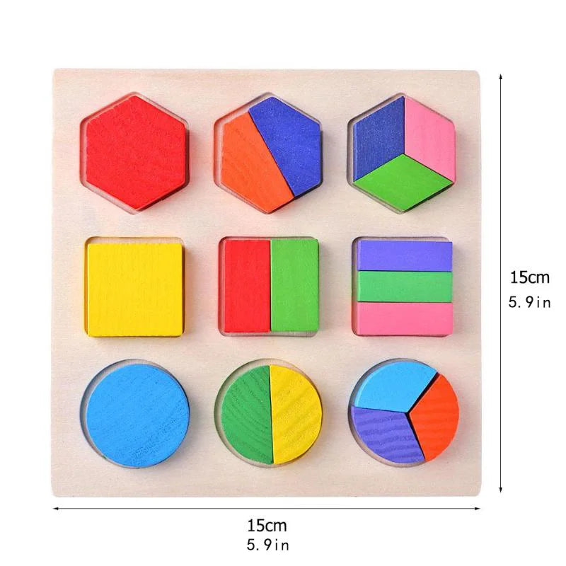 Puzzle 3D géométrique en bois pour enfants, jouets Montessori, tri des mathématiques, apprentissage alth