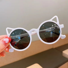 Lunettes de soleil pour enfants, oreilles de dessin animé d'animaux mignons, Protection solaire d'extérieur pour enfants, jolies lunettes de soleil Vintage pour enfants