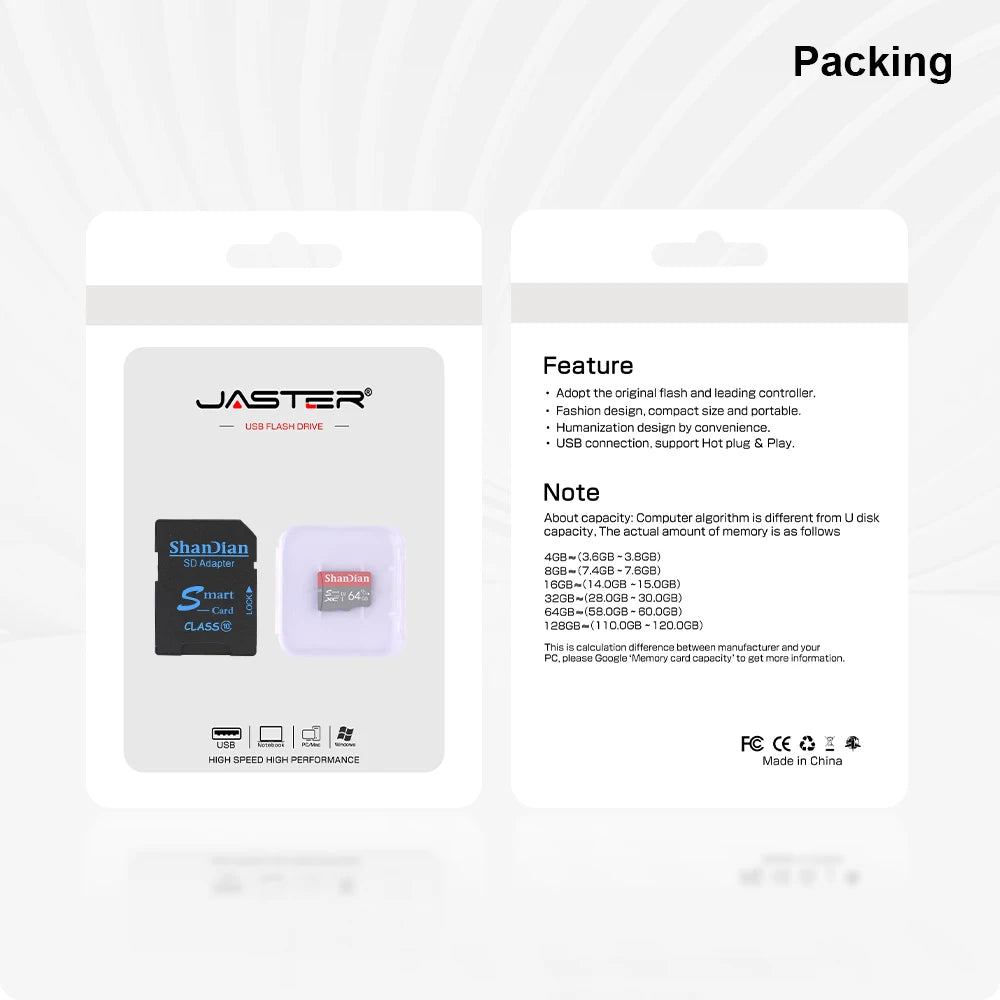 Carte SD intelligente originale 64 go classe 10 carte mémoire Smart SD 16 go 32 go carte TF intelligente pour Smartphone tablette PC