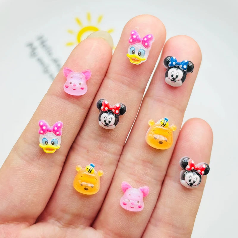 50 pièces nouveau Kawaii dessin animé animal résine dos plat Scrapbook Figurine bricolage arc décor manucure accessoires artisanat A91