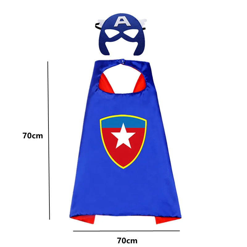 Capes de super-héros pour enfants de 3 à 10 ans, cadeaux pour garçons, Costumes habillés de dessin animé, fournitures de fête, cadeaux de pâques