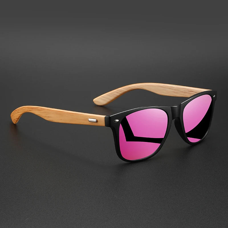 Lunettes de soleil rétro en forme de bambou, classiques, Vintage, UV400, unisexe, décontractées, pour usage quotidien en plein air