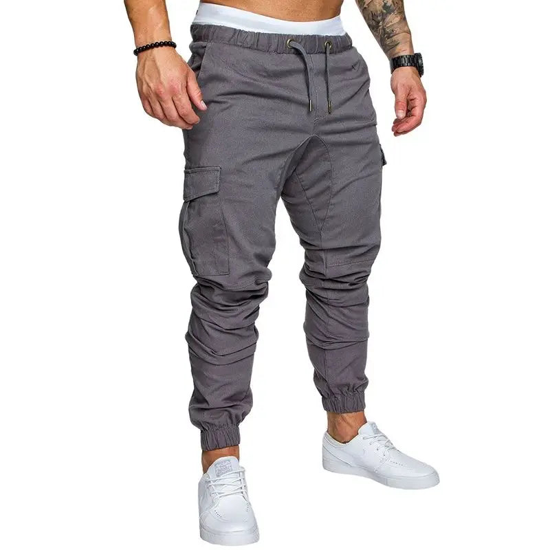 Men's Casual Pants, Fashionable Large Pocket Hip Hop Harem Pants, High-Quality Outerwear, Soft Sweatpants, Men's Joggers, Trousers