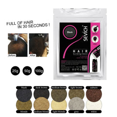 SEVICH fibre de cheveux 100g kératine fibre de cheveux poudre épaississante fibre de renforcement des cheveux Spray poudre de repousse instantanée perte de cheveux dissimuler