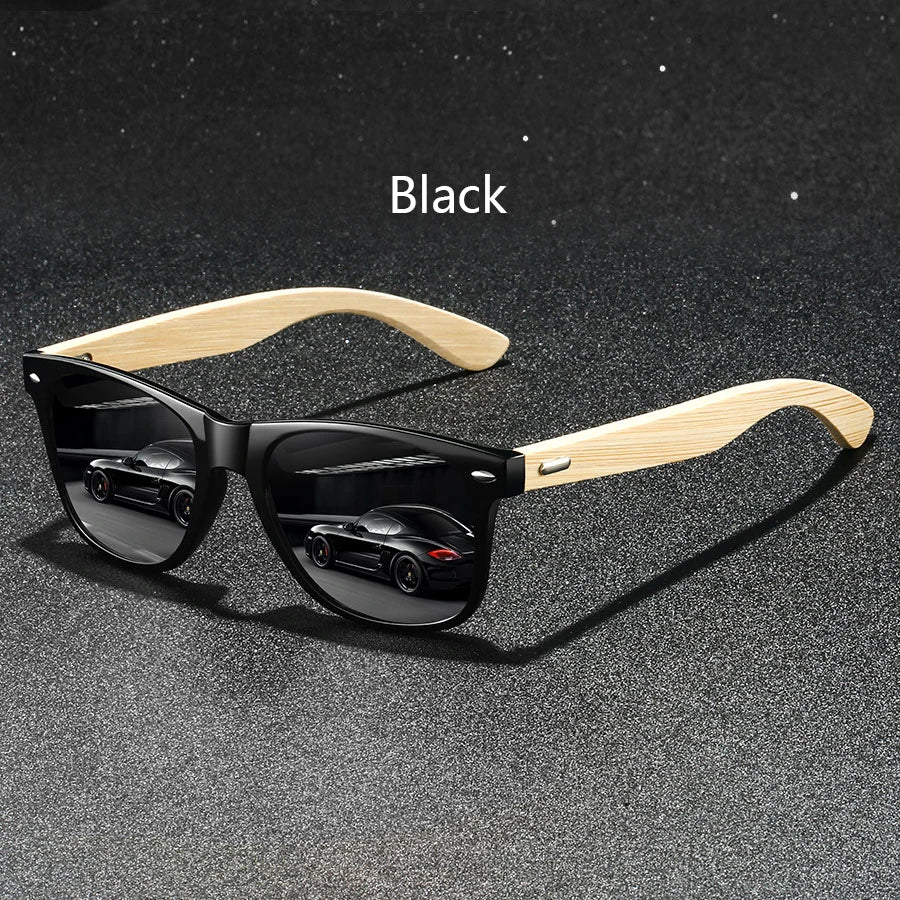 16 pièces mode bambou bois Vintage carré lunettes de soleil en bois hommes femmes marque de luxe concepteur lunettes de soleil conduite pêche UV400