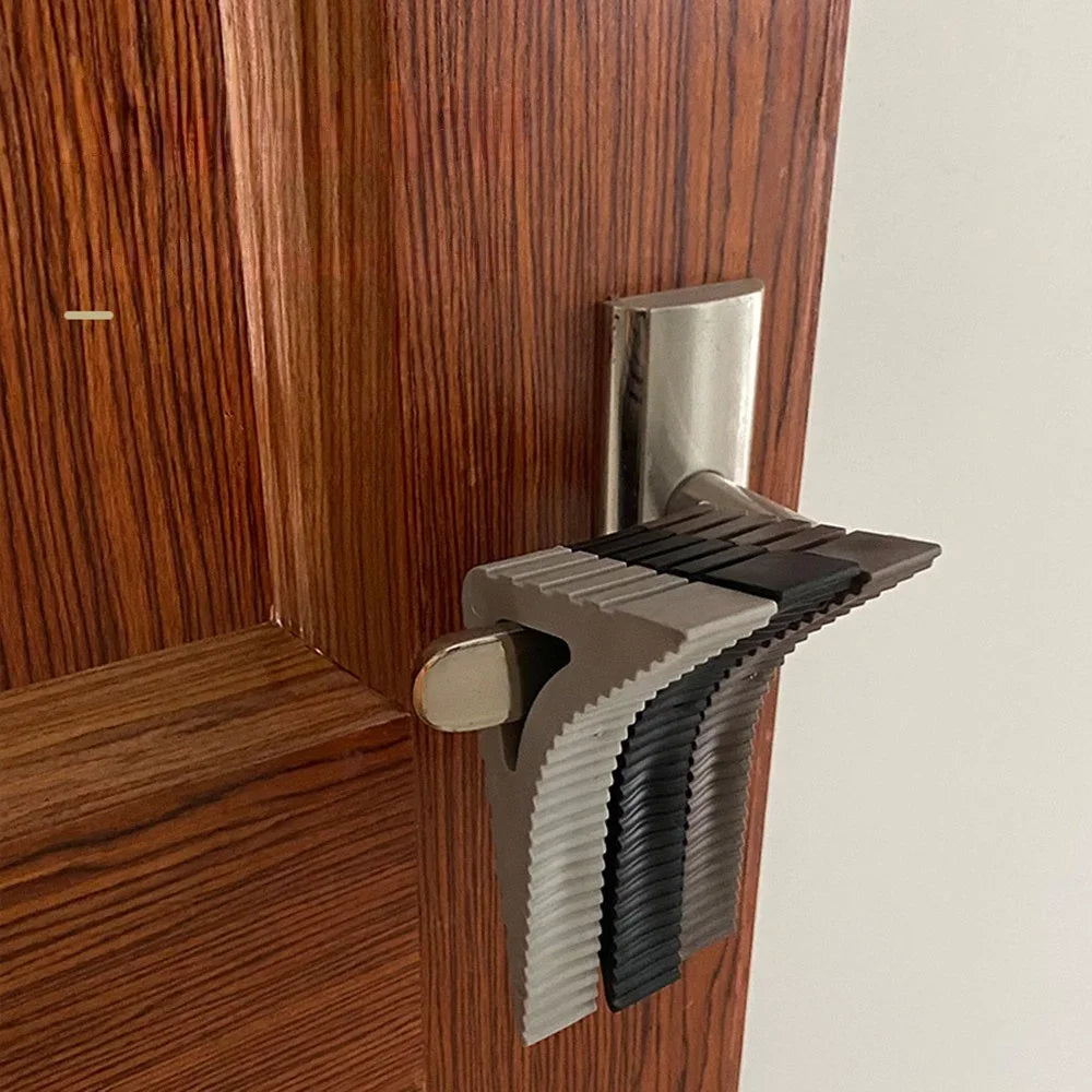 Butée de porte triangulaire en caoutchouc, butées de porte créatives, cale de nuit de sécurité, butée arrière anti-collision, limite de fenêtre de protection