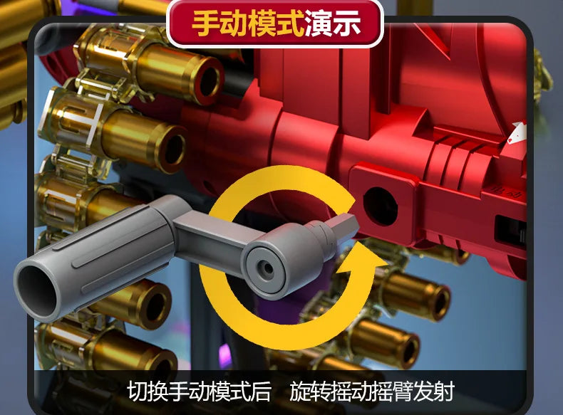 115cm jouet pistolet grand électrique faux pistolet balle molle éjection EVA pistolet bricolage auto-assemblage tactique Gatling pistolet jouet cadeau de noël