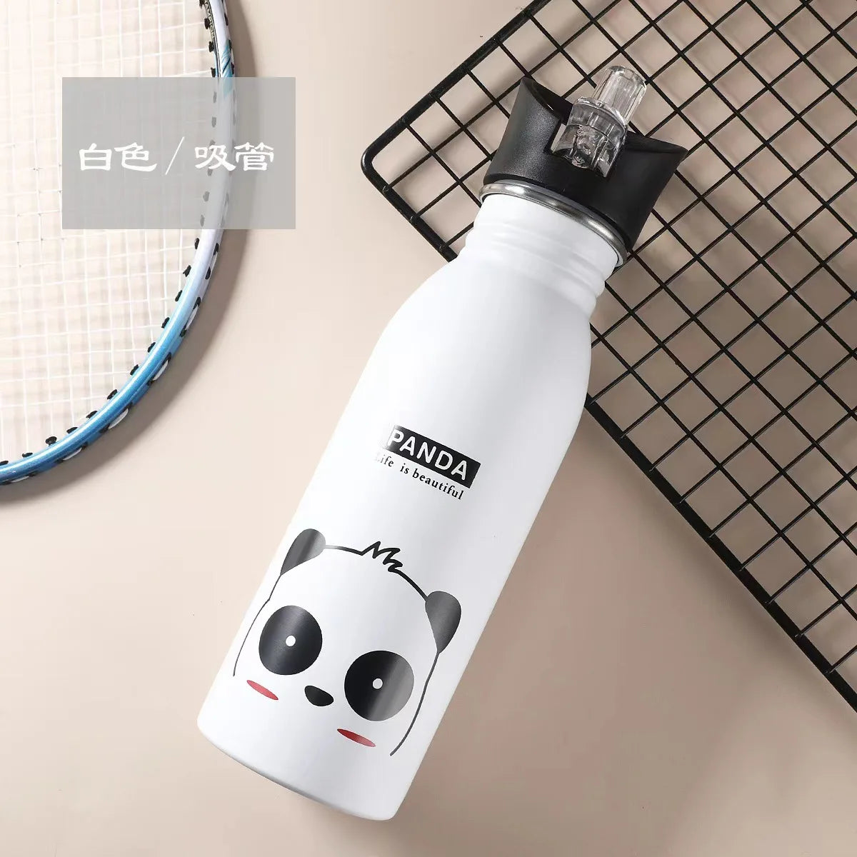 Bouteilles d'eau de sport en acier inoxydable pour enfants, 500ml, Portable, cyclisme en plein air, Camping, vélo, bouilloire