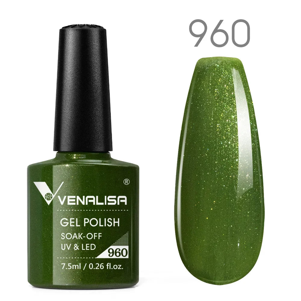 Venalisa vernis à ongles Gel à paillettes réfléchissantes couleur néon couverture complète Pigment Nail Art manucure tremper l'émail vernis Gel UV