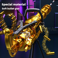 115cm jouet pistolet grand électrique faux pistolet balle molle éjection EVA pistolet bricolage auto-assemblage tactique Gatling pistolet jouet cadeau de noël