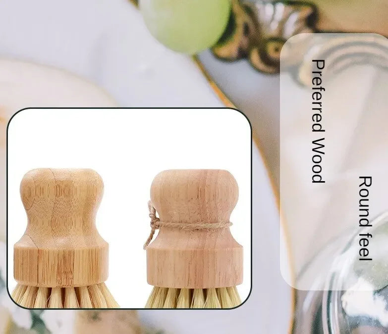 Brosse de nettoyage de cuisine, brosse à vaisselle en bois avec Sisal naturel et noix de coco, Durable, Portable, écologique, zéro déchets, 2 pièces/ensemble
