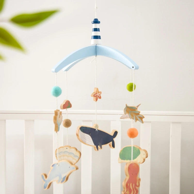 Hochets pour nouveau-né de 0 à 12 mois, jouets en feutre doux, cloche de lit de baleine, berceau Mobile suspendu, carrousel Musical, jouet pour garçons et filles, cadeau