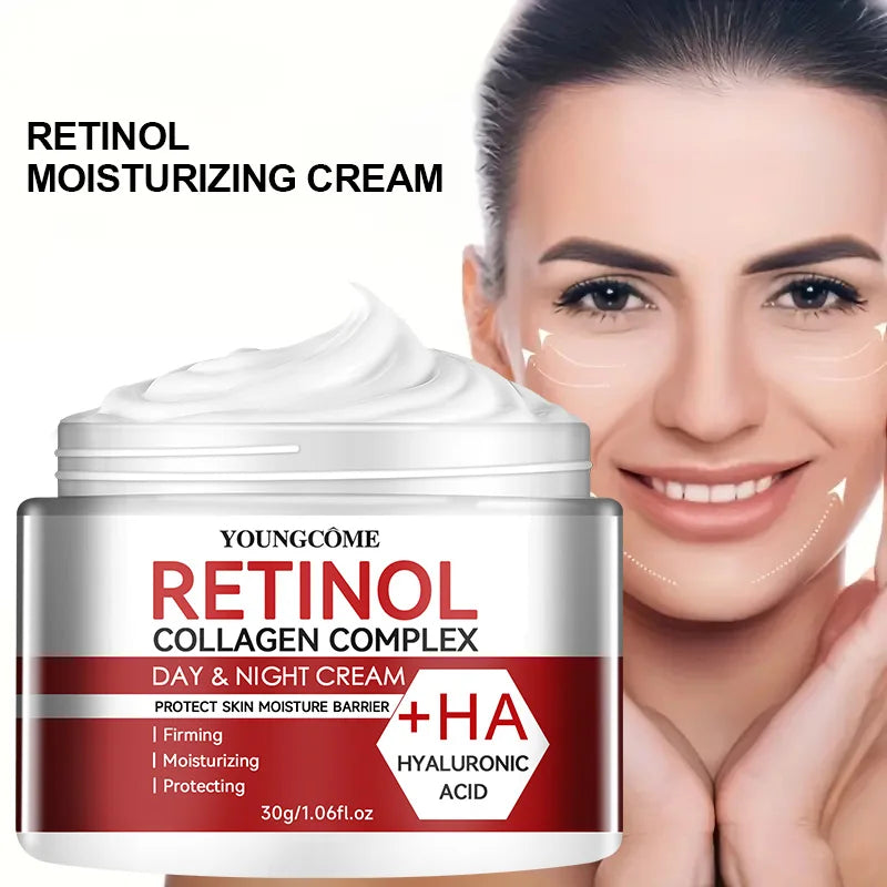 Crème hydratante de soin du visage au collagène au rétinol, hydratation en profondeur, adaptée au vieillissement sec, crème hydratante pour la réparation de la peau