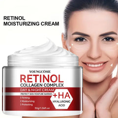 Crème hydratante de soin du visage au collagène au rétinol, hydratation en profondeur, adaptée au vieillissement sec, crème hydratante pour la réparation de la peau