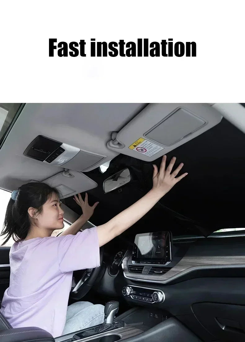 Pare-soleil de voiture, protection solaire, isolation thermique, intérieur général, rideau de pare-brise avant, outil de stationnement de voiture