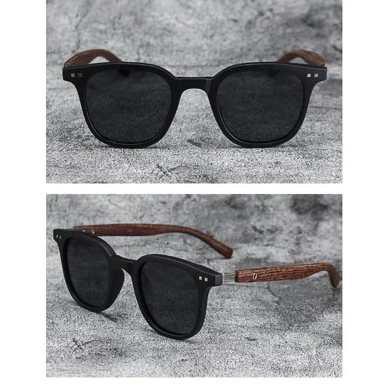 Retro wooden sunglasses for men and women, Mars polarized sunglasses, UV protection glasses, cycling, outdoor activities, street photography