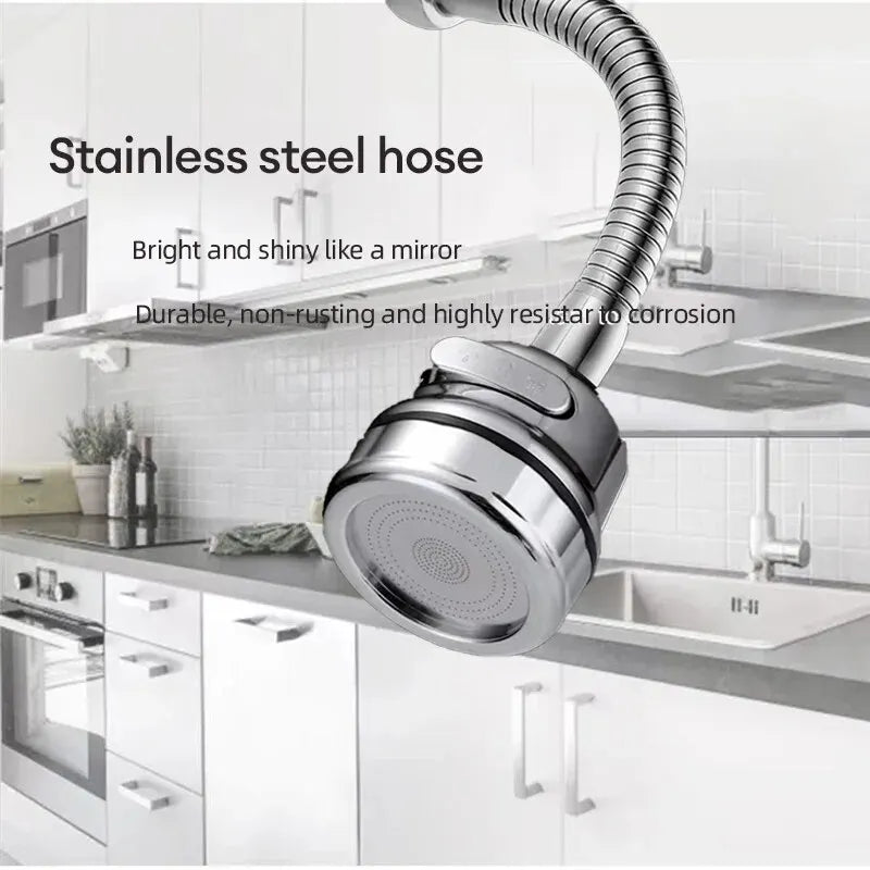 BAOKEMO buse de robinet robinet d'évier de cuisine Booster tête de pulvérisation 3 Modes de sortie d'eau Rotation à 360 degrés