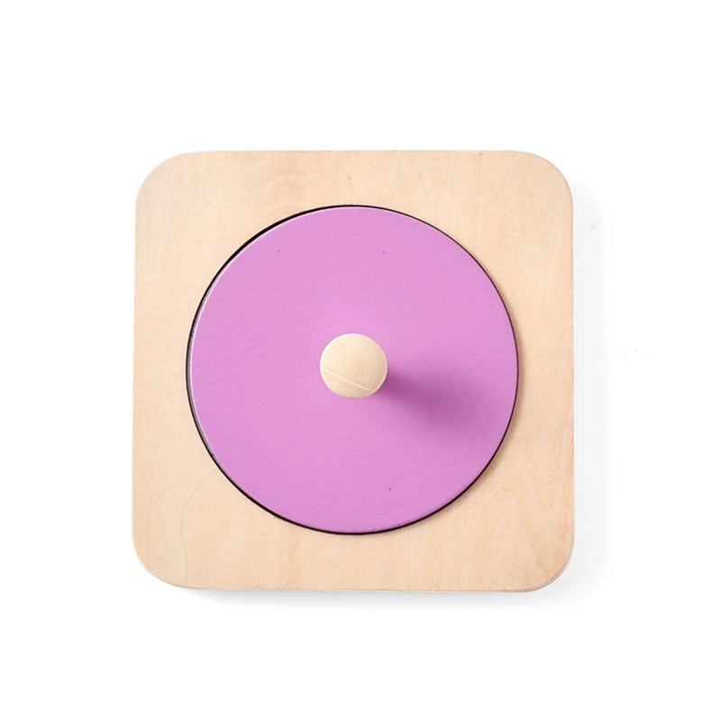 Kit de jeu Montessori Mirror Peekaboo Knob Puzzle Medium Spinning Drum Ball Toys, Tout-petits de 6 à 12 mois