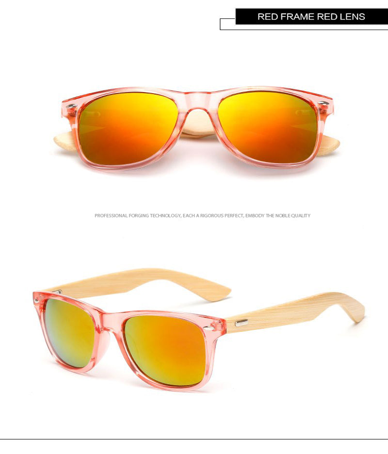 16 couleurs bambou lunettes de soleil hommes lunettes de soleil en bois femmes marque concepteur miroir Original bois lunettes de soleil rétro de sol masculino