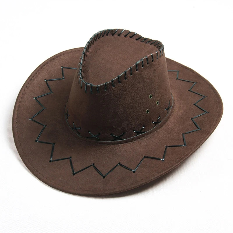 Chapeau de cowboy occidental à bord incurvé pour enfants, chapeau de soleil extérieur pour tout-petits, cadeaux d'anniversaire pour enfants, casquette de vacances, chapeau de cosplay de fête, nouveau