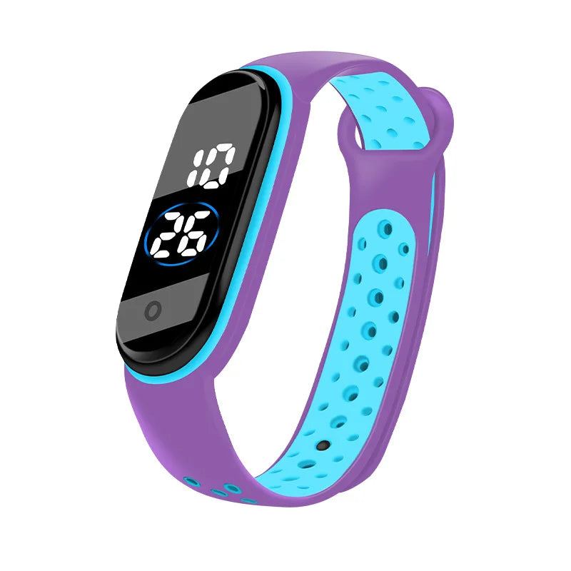 Montres numériques LED pour enfants, montre-bracelet en silicone pour garçons et filles, horloge de sport étanche, luxe, nouveau