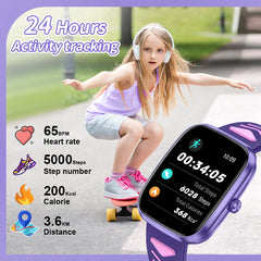 LIGE-Montre intelligente à écran tactile HD pour enfants, montre intelligente de jeux pour enfants, montre intelligente de musique, cadeau pour garçon et fille, IOS et Android, 2024