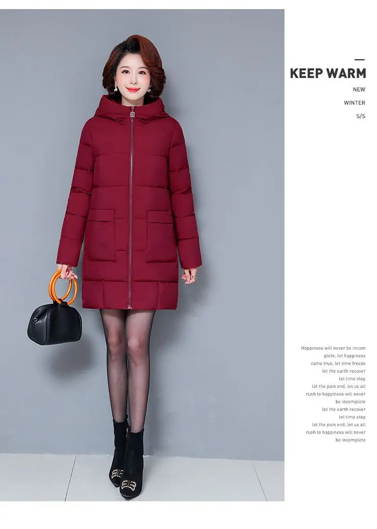 Thiened grande taille vers le bas coton Jaet vêtements d'hiver pour personnes d'âge moyen et ly et mère Sle manteau vêtements d'extérieur