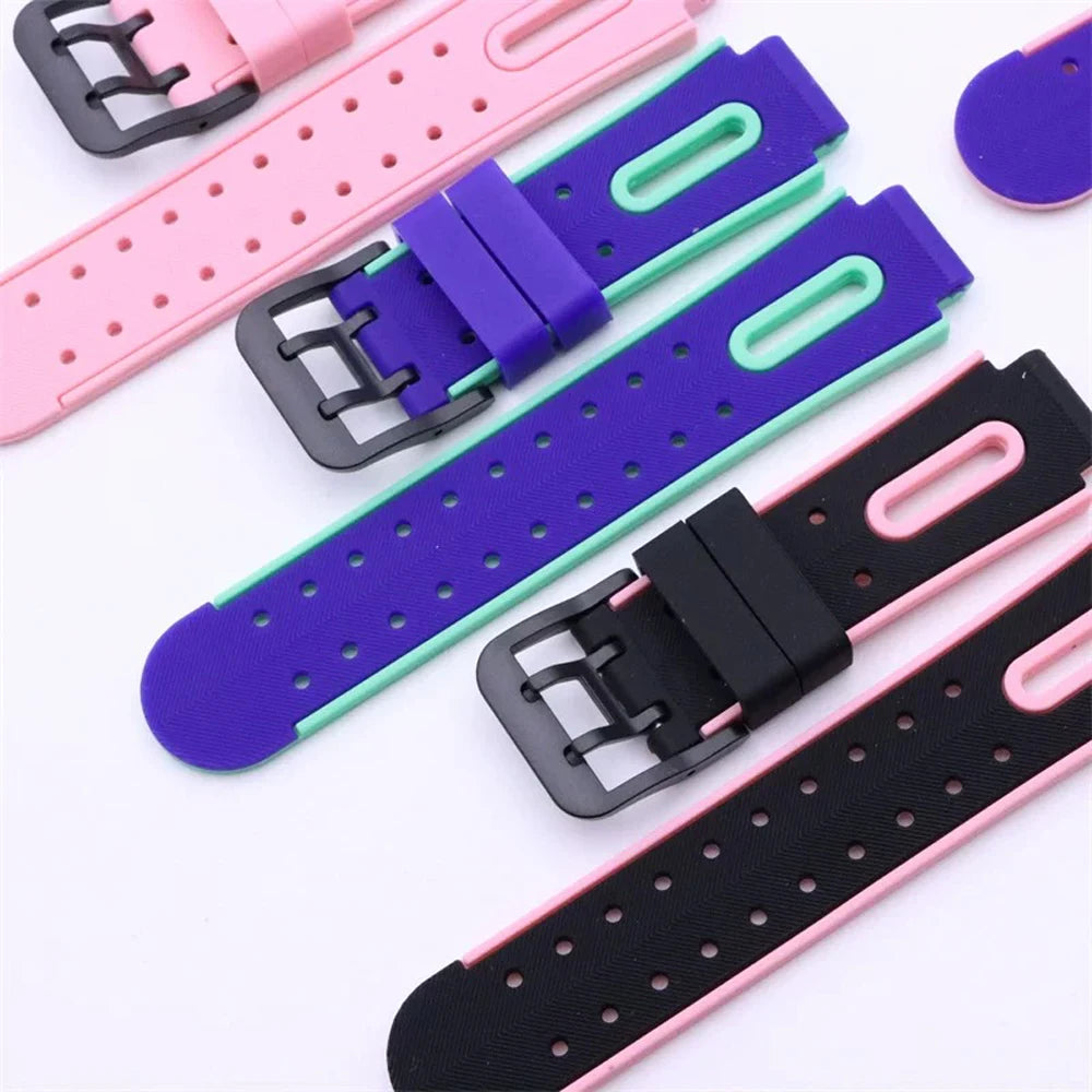 15mm enfants bracelet de montre Smartwatch enfants bracelet en Silicone bracelet de montre étanche bracelet Flexible universel réglable montre ceinture