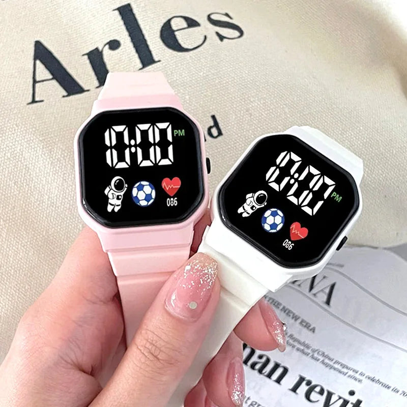 Montre de Sport pour enfants, numérique, Spaceman, bracelet en Silicone, étanche, électronique, cadeaux pour garçons et filles