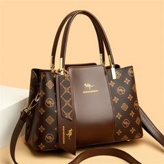 Sac à main de luxe imprimé grande capacité en cuir souple pour femmes, sac à bandoulière de loisirs de styliste pour dames