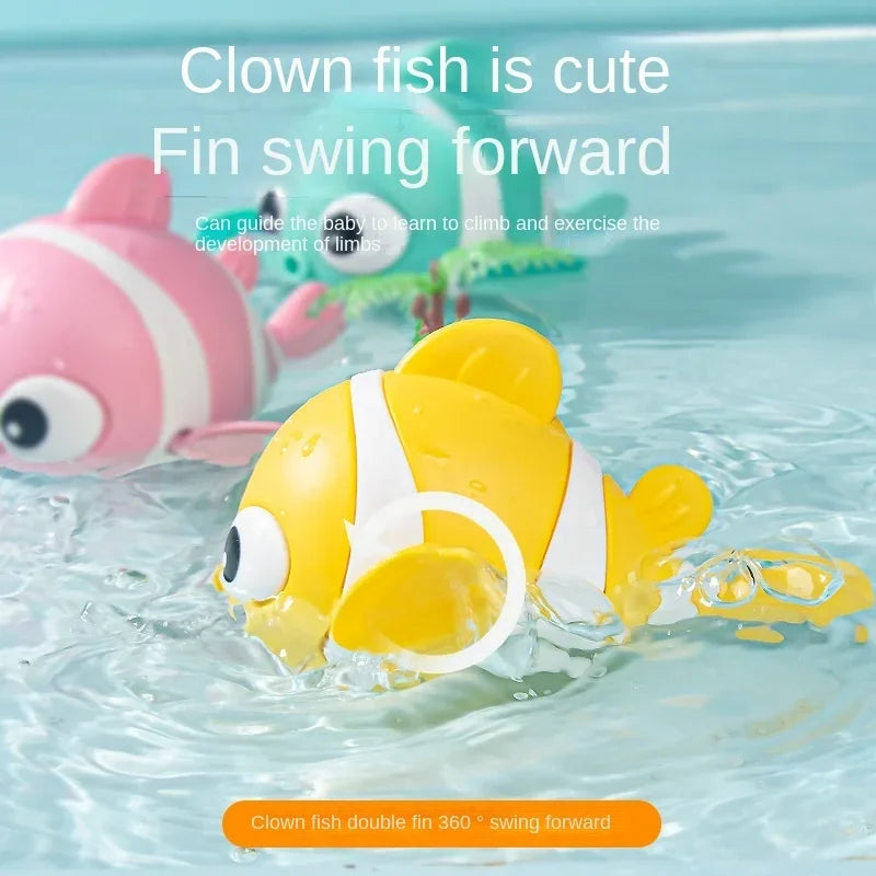 Jouets de Bain pour Bébé, Poisson de Natation Mignon, Animal de Dessin Animé Flottant, Jeu d'Eau Classique, pour les Tout-Petits, Tendance