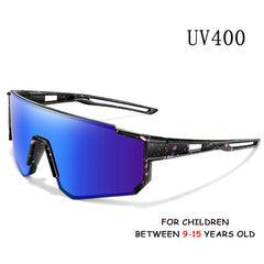 Âge 9-15 jeunes lunettes de cyclisme adolescents lunettes de soleil vtt vélo vélo lunettes de baseball enfants sports de plein air garçons filles UV400