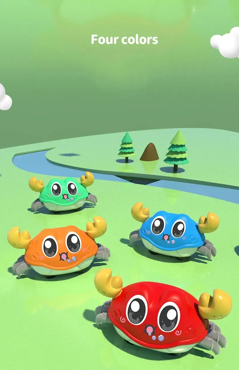 Jouets de crabe rampant pour bébé, jouets sensoriels rampants, apprentissage infantile, développement des tout-petits, marche interactive pour bébés de 0 à 12 mois