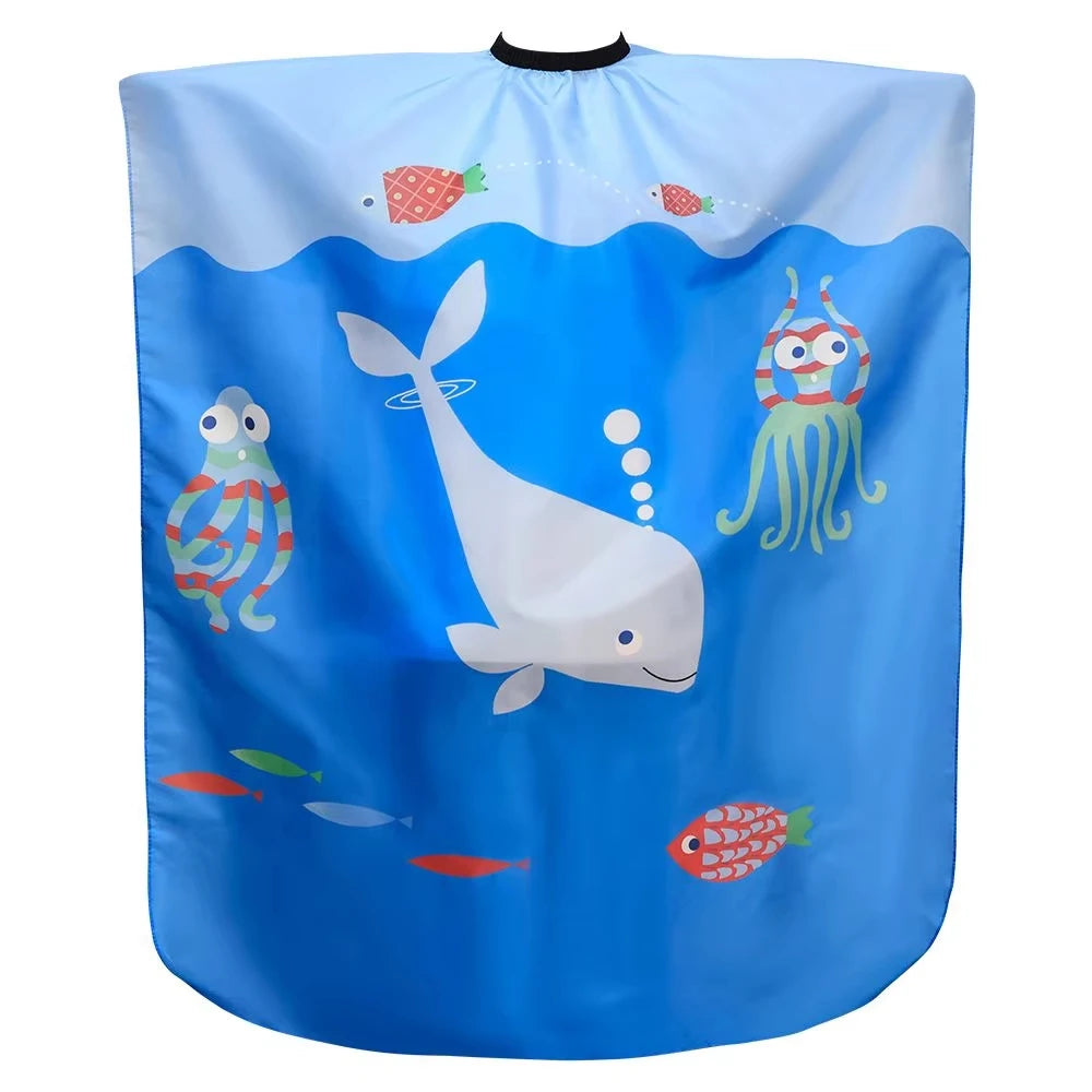 Cape de coiffure pour enfants, dessin animé mignon, robe de coiffure, salon de coiffure, tissu de coiffeur pour enfants