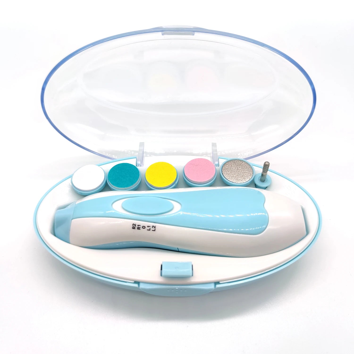 Lime à ongles électrique pour bébé, coupe-ongles pour tout-petits, ensemble de soins des ongles, ciseaux à ongles, bleu, rose, pour garçons et filles, sans danger pour les mains du bébé